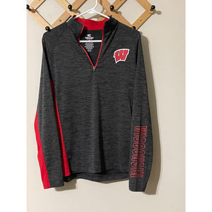 WISCONSIN BADGERS Half Zip - Size Small
